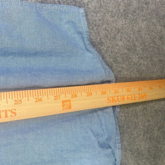 Carhartt Men Large Blue Chambray Short Sleeve Shirt S200 CBL Work Chore - Picture 4 of 8